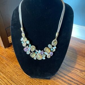 St. Thomas statement Necklace Multi-Color Gemstone